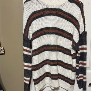 American Eagle Outfitters Textured Striped Sweater